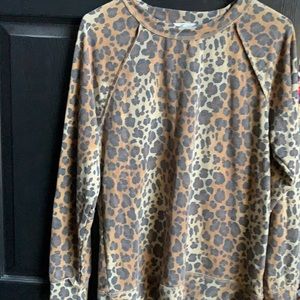 Long sleeve Tee shirt leopard print